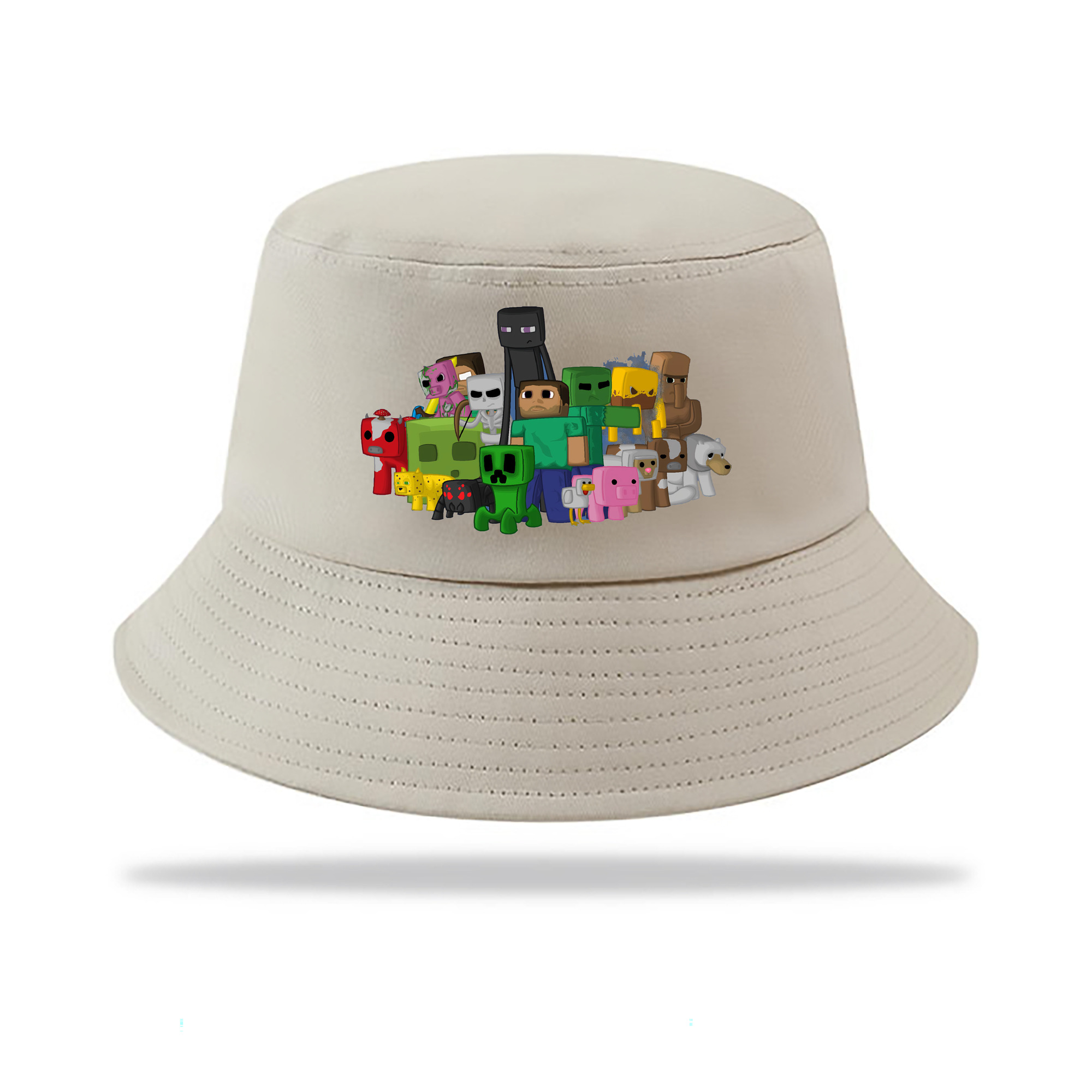（画像用） マインクラフト ブロックの世界 Minecraft MC Block world アウトドア日除けバケットハット
